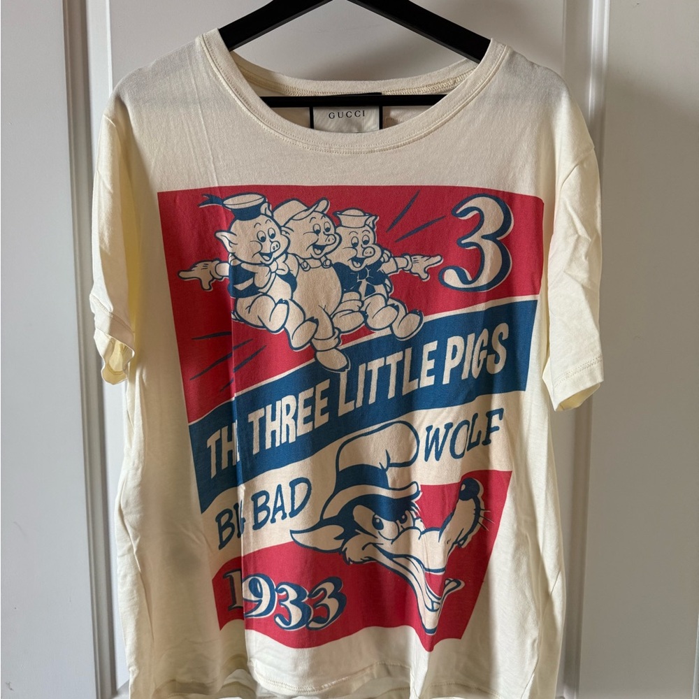 Gucci Cream Graphic T-Shirt